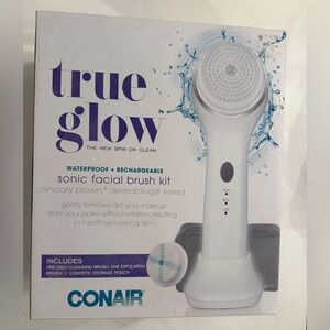 Conair True Glow Sonic Rechargeable Facial Brush - White